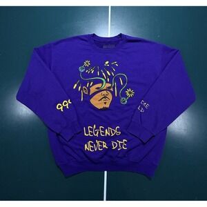 Juice WRLD Legends Never Die 999 Crewneck Sweatshirt Men's XL Purple Pullover